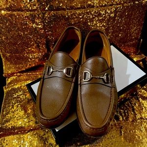 Brown leather Gucci men’s shoes